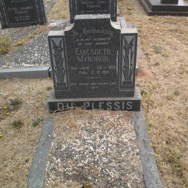 PLESSIS Elizabeth Myburgh, du nee LOUW 1902-1955