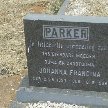 PARKER Johanna Francina 1927-1998