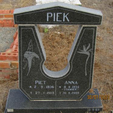 PIEK Piet 1936-2013 & Anna STANDER 1935-2009