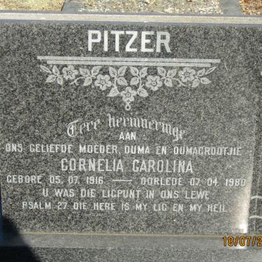 PITZER Cornelia Carolina 1916-1980