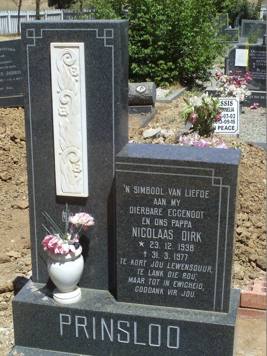 PRINSLOO Nicolaas Dirk 1938-1977