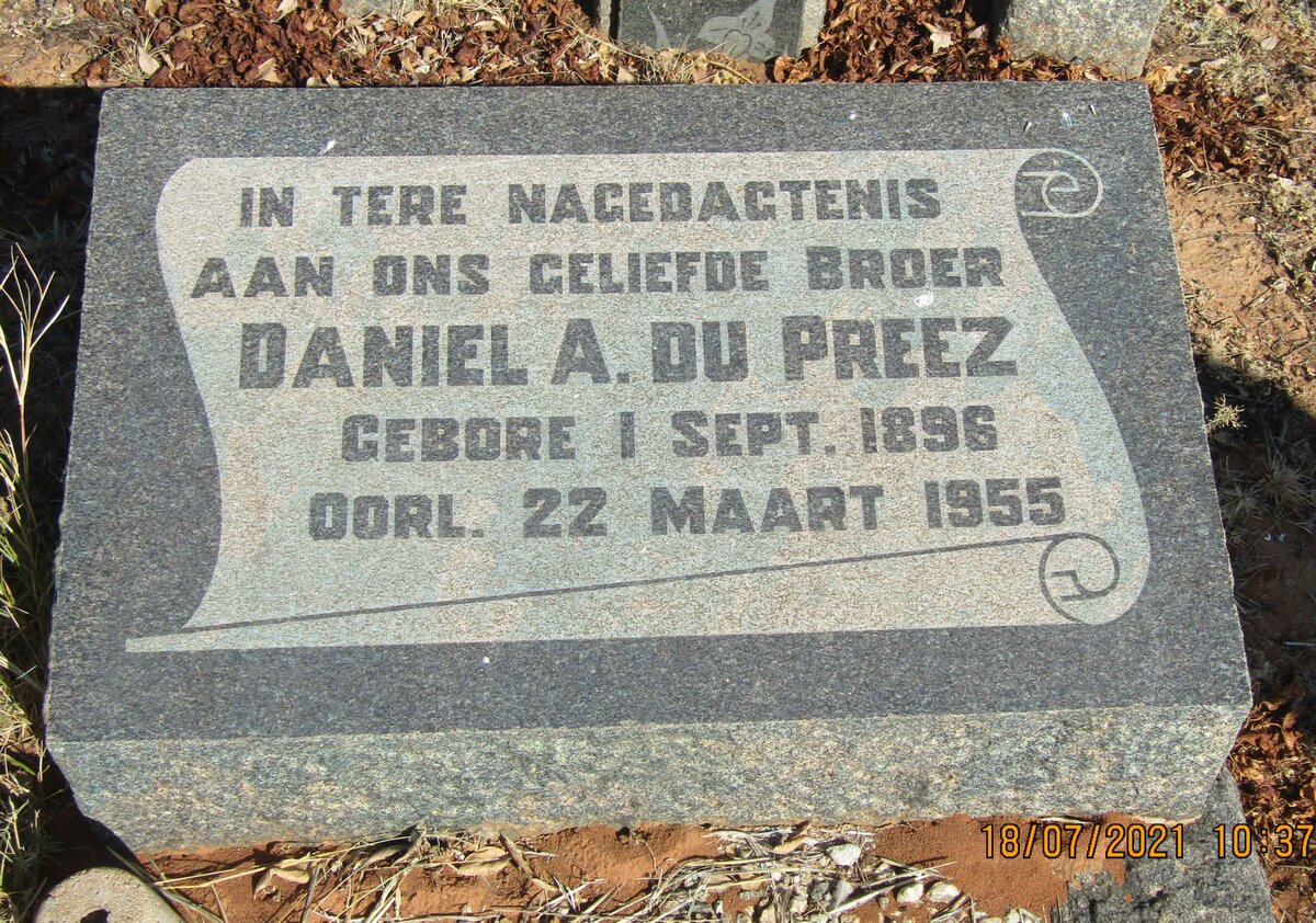 PREEZ Daniel A., du 1896-1955