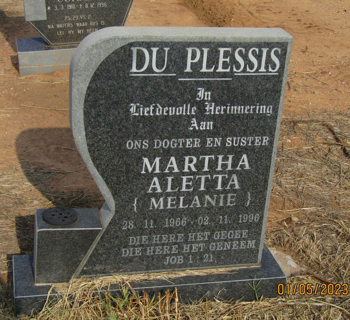 PLESSIS Martha Aletta, du 1966-1996