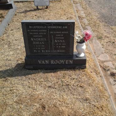 ROOYEN Andries Johan, van 1916-2000 &amp; Anna 1924-2009