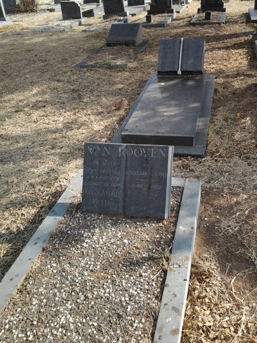 ROOYEN Johan Andries Meyer, van -1963