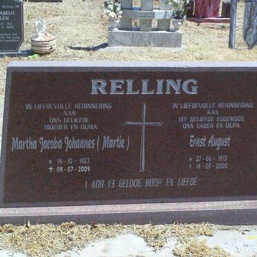 RELLING Ernst August 1913-2000 &amp; Martha Jacoba Johannes 1923-2009