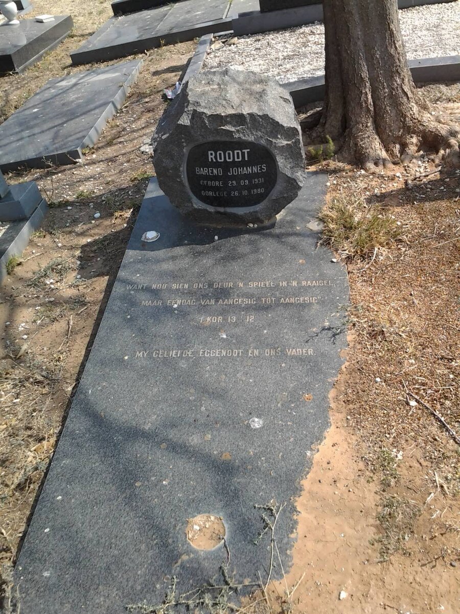 ROODT Barend Johannes 1931-1980