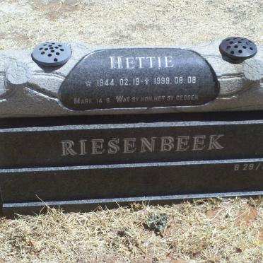 RIESENBEEK Hettie 1944-1999