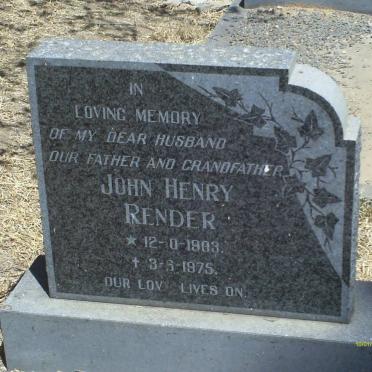 RENDER John Henry 1903-1975