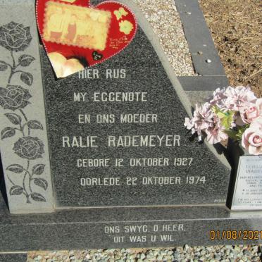 RADEMEYER Ralie 1927-1974 :: SMITH Tertia nee RADEMEYER 1961-2019 _1
