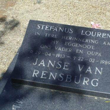 RENSBURG Stefanus Lourens, Janse van 1913-1989