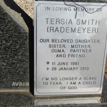 RADEMEYER Ralie 1927-1974 :: SMITH Tertia nee RADEMEYER 1961-2019 _2