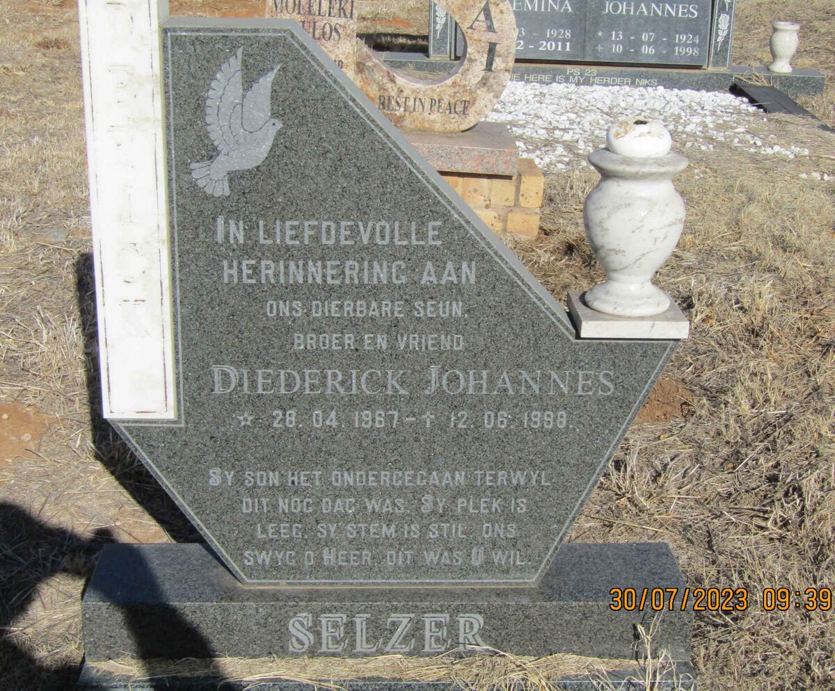 SELZER Diederick Johannes 1967-1998
