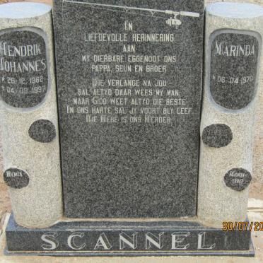 SCANNEL Hendrik Johannes 1962-1997 &amp; Marinda 1970-