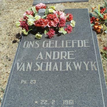 SCHALKWYK Andre, van 1961-1985