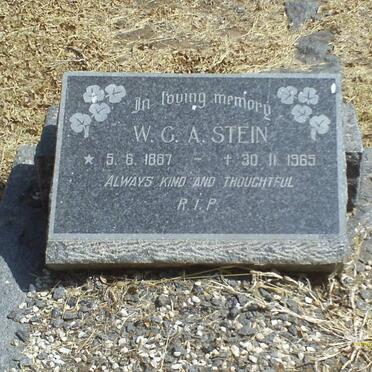 STEIN W.G.A. 1887-1965