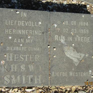 SMITH Hester H.S.W. 1884-1959