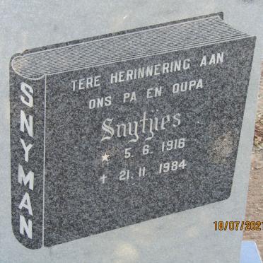SNYMAN Snytjies 1916-1984