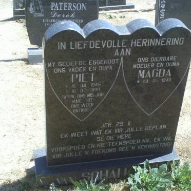 SCHALKWYK Piet 1945-1999 &amp; Magda 1948-