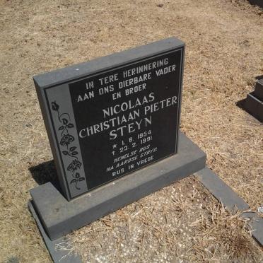STEYN Nicolaas Christiaan Pieter 1954-1991