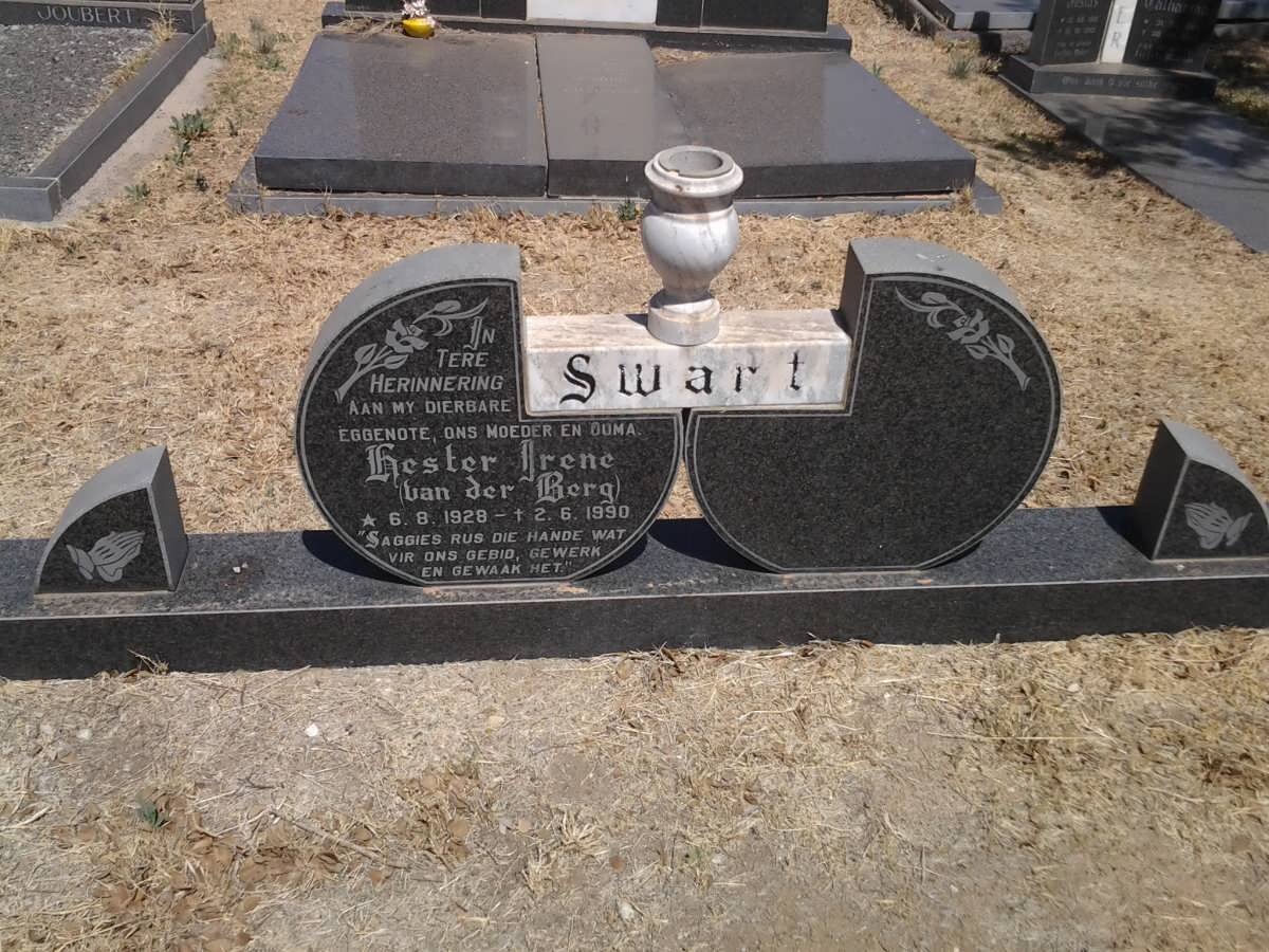 SWART Hester Irene nee VAN DER BERG 1928-1990