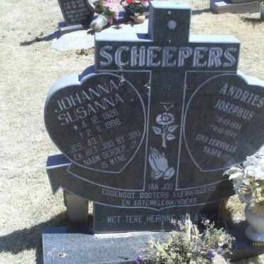 SCHEEPERS Andries Josephus 1924-2009 &amp; Johanna Susanna 1926-1998
