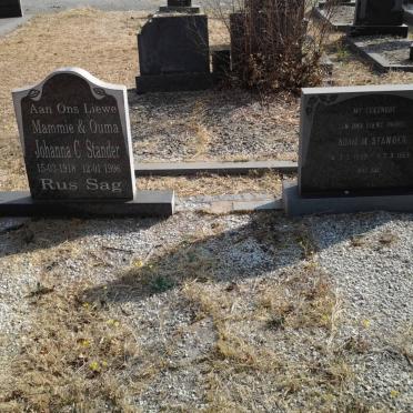 STANDER Adam. M. 1909-1969 &amp; Johanna C. 1918-1996