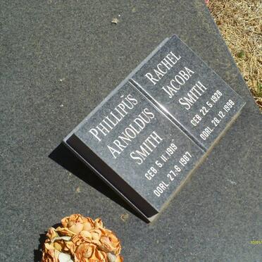 SMITH Philippus Arnoldus 1919-1987 &amp; Rachel Jacoba 1928-1998