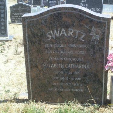 SWARTZ Elizabeth Catharina 1915-2001