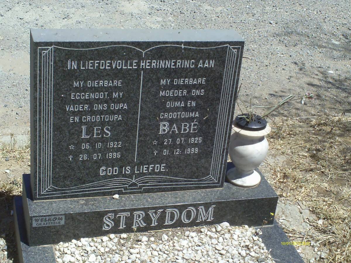 STRYDOM Les 1922-1996 &amp; Babe 1926-1999