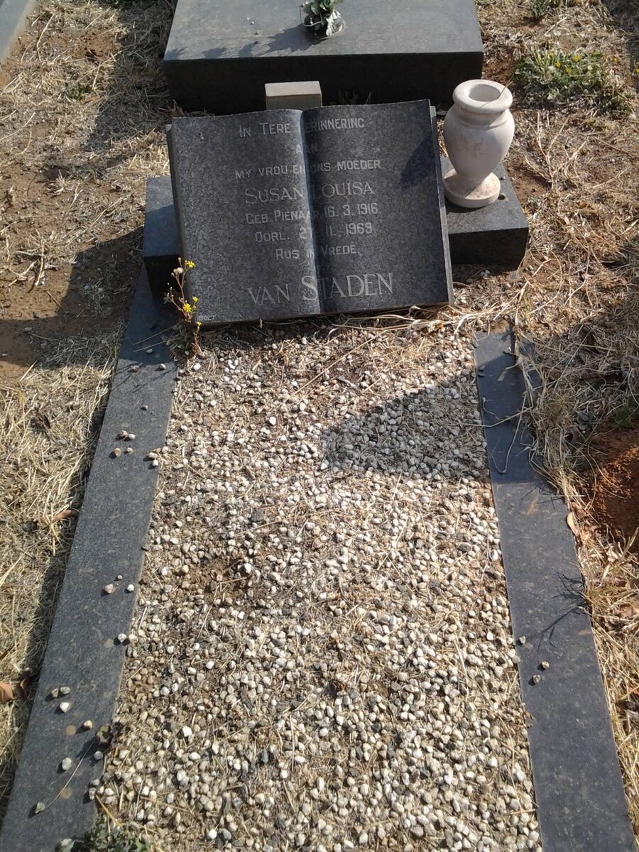 STADEN Susan Louisa, van nee PIENAAR 1916-1969