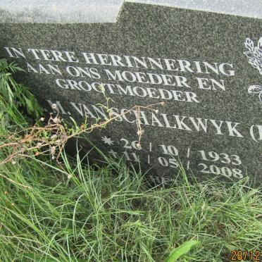 SCHALKWYK ?. M., van 1933-2008