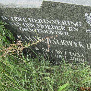 SCHALKWYK ?. M., van 1933-2008