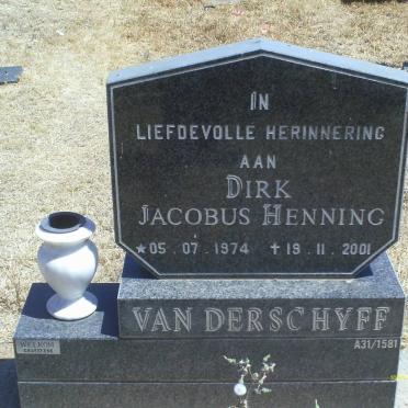 SCHYFF Dirk Jacobus Henning, van der 1974-2001