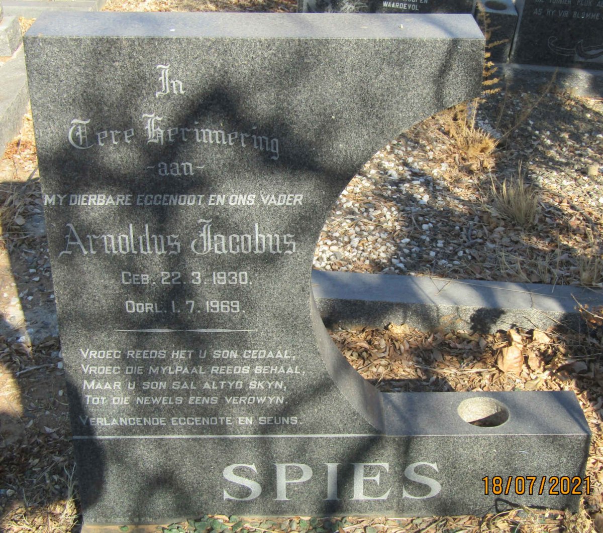 SPIES Arnoldus Jacobus 1930-1969