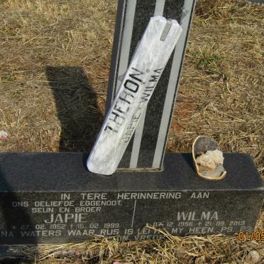 THERON Japie 1952-1999 & Wilhelmina Jeanetta Wilma 1956-2013 _1