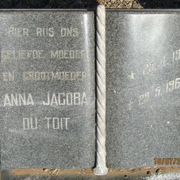 TOIT Anna Jacoba, du 1913-1966