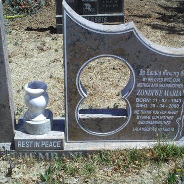 THEMBANI Zondiwe Maria 1943-2000