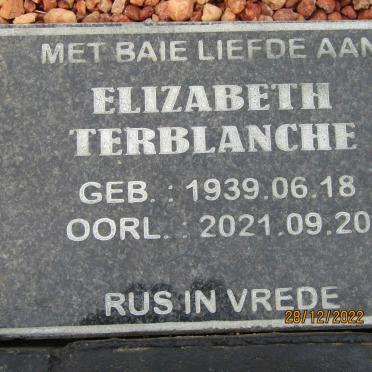 TERBLANCHE Elizabeth 1939-2021
