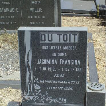 TOIT Jacomina Francina, du 1912-1981