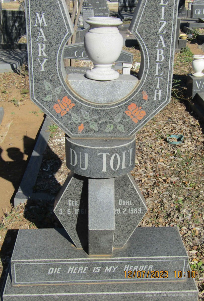 TOIT Mary Elizabeth, du 1961-1989