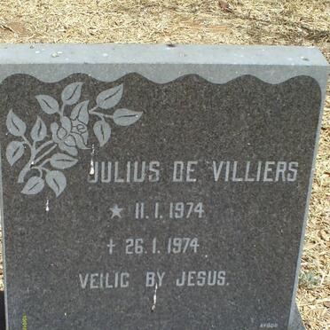 VILLIERS Julius, de 1974-1974