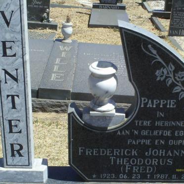 VENTER Frederick Johannes Theodorus 1923-1987 & Anna Dorothea Elizabeth 1926-2007 _1