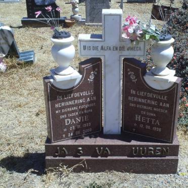 VUUREN Danie, Janse van 1933-2000 &amp; Hetta 1936-