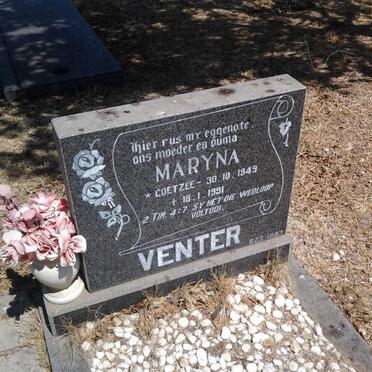 VENTER Maryna nee COETZEE 1949-1991