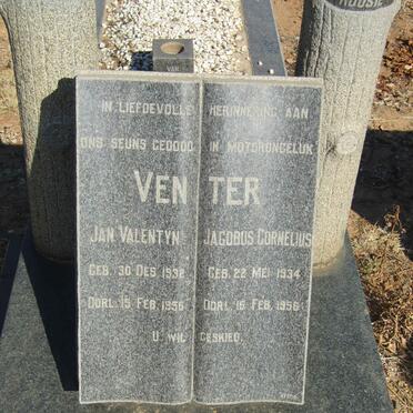 VENTER Jan Valentyn 1932-1956 :: VENTER Jacobus Cornelius 1934-1956