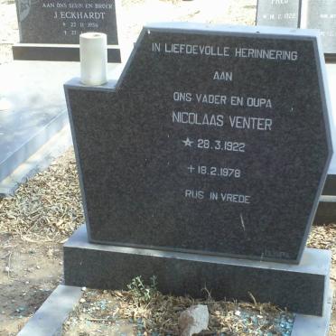 VENTER Nicolaas 1922-1978