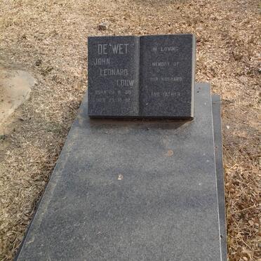 WET John Leonard Louw, de 193?-1982