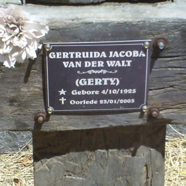 WALT Gertruida Jacoba, van der 1925-2003