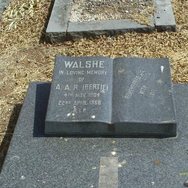 WALSHE A.A. 1904-1968